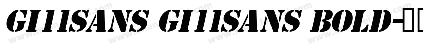 Gi11Sans Gi11Sans Bold字体转换